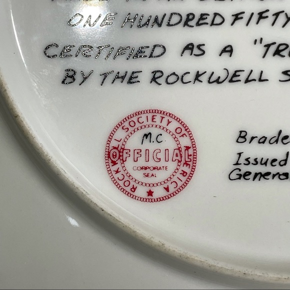 America’s Oldest Knowles Vintage Plate 4755N by Norman Rockwell Evening’s Ease - Picture 5 of 8